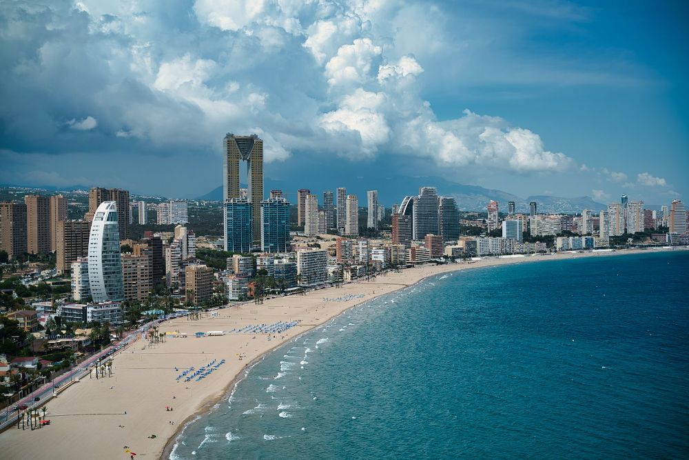Playa y rascacielos de Benidorm